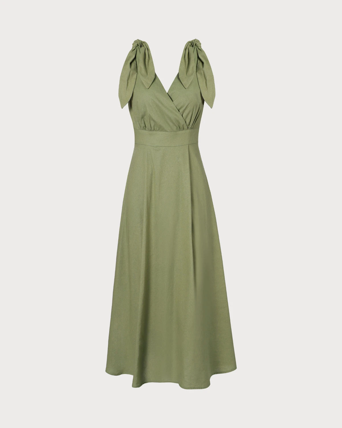 The Green Tie Strap Backless Midi Dress - Image 6