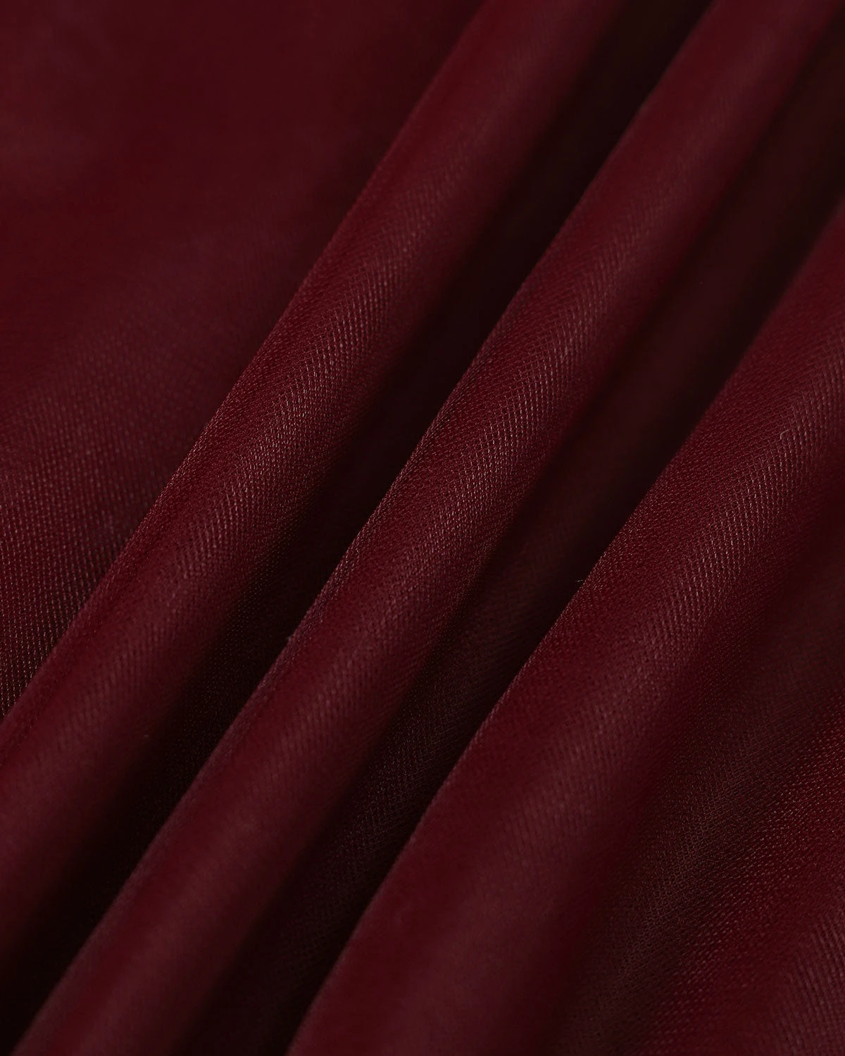 The Wine Red V Neck Mesh Wrap Maxi Dress - Image 8