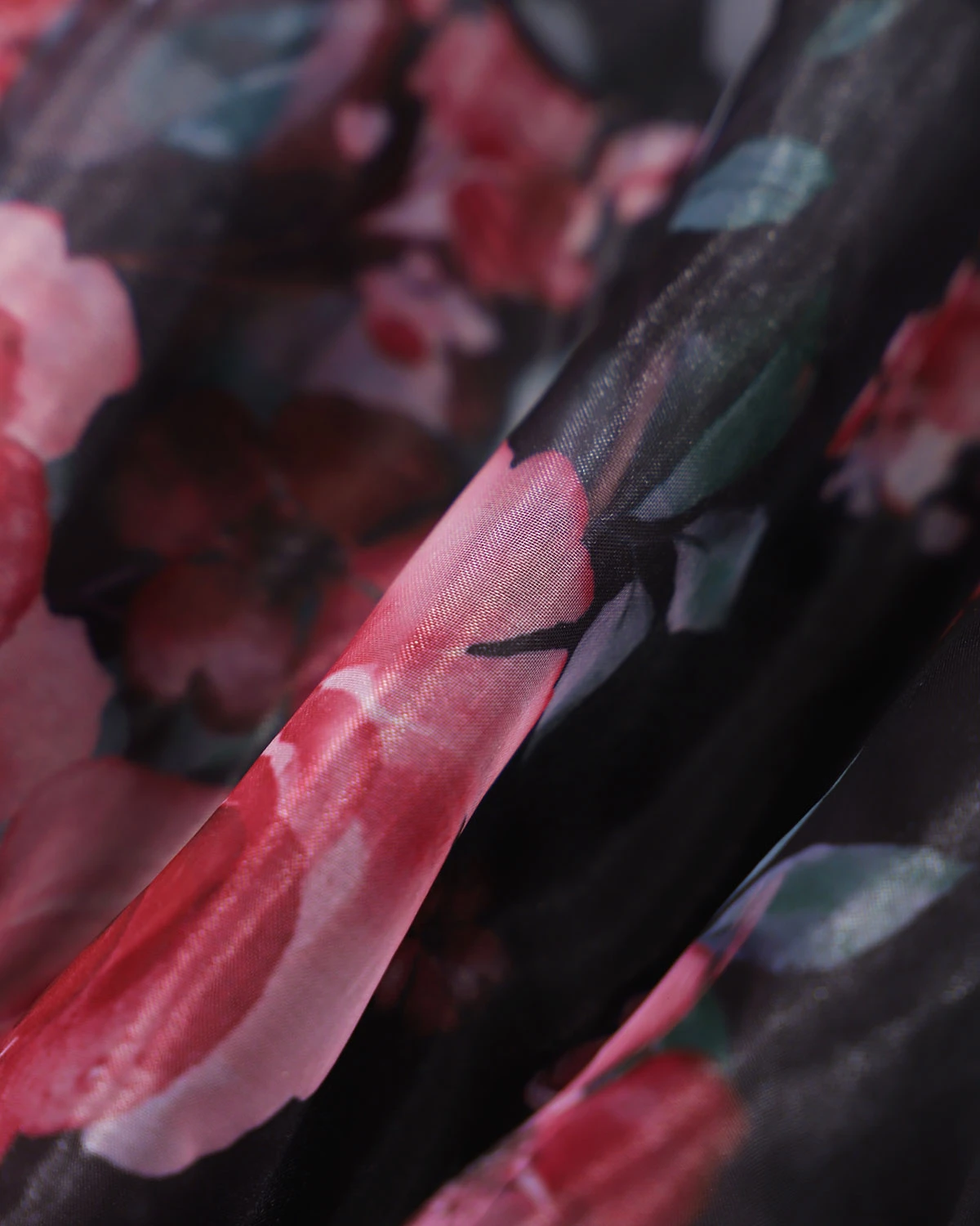 The V Neck Floral Layered Midi Dress - Image 8