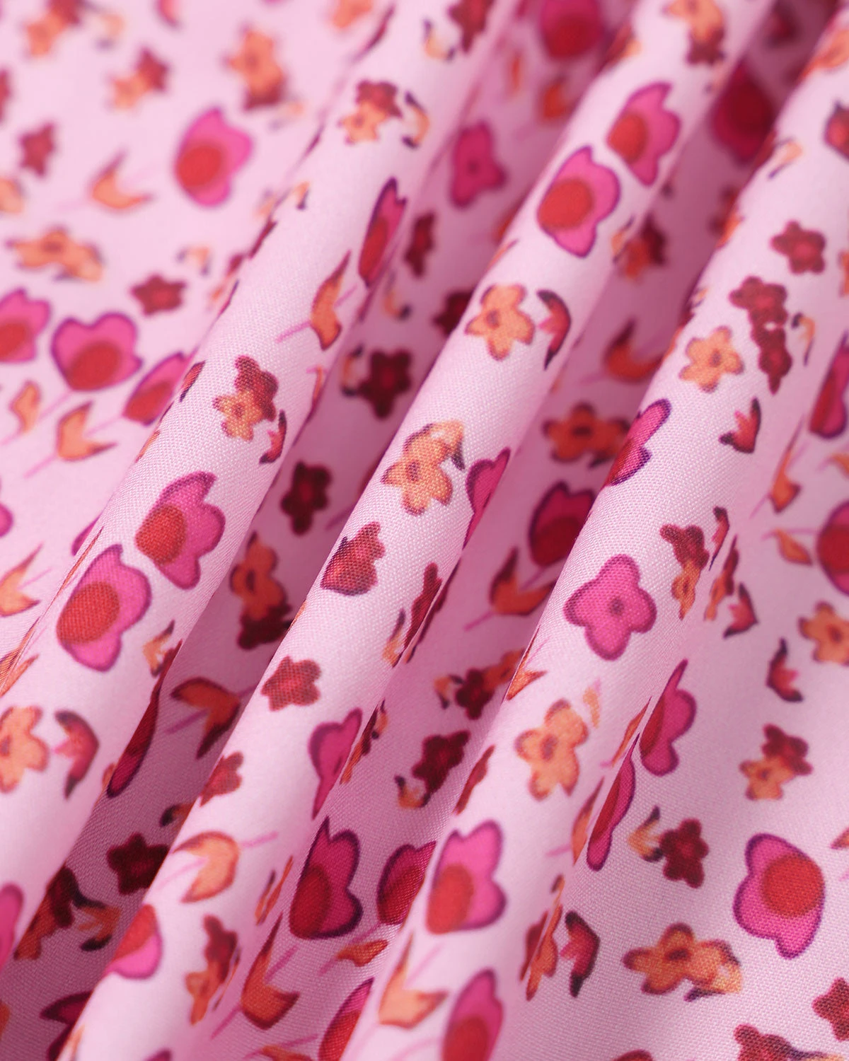 The Pink Square Neck Puff Sleeve Floral Mini Dress - Image 8