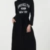 Brooklyn New York Hoodie Abaya Dress