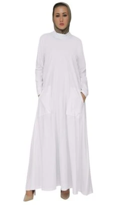 Casual Wear Broad Pockets Long Abaya Dress