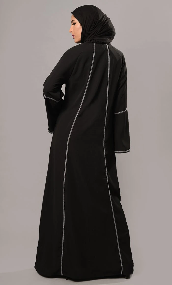 Flared Sleeves Abaya Dress - Image 2