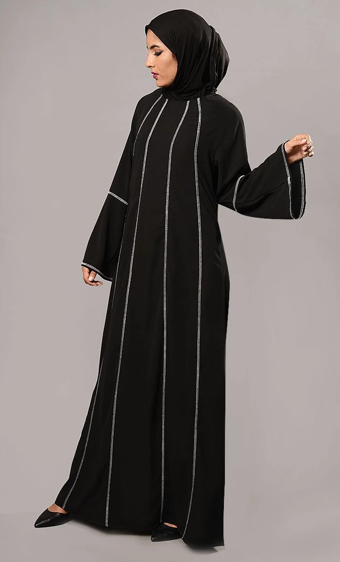 Flared Sleeves Abaya Dress - Image 3