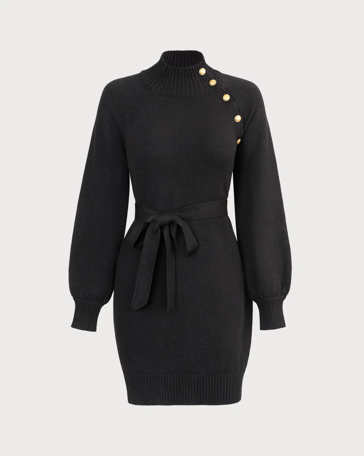 The Black Lantern Sleeve Sweater Mini Dress - Image 7