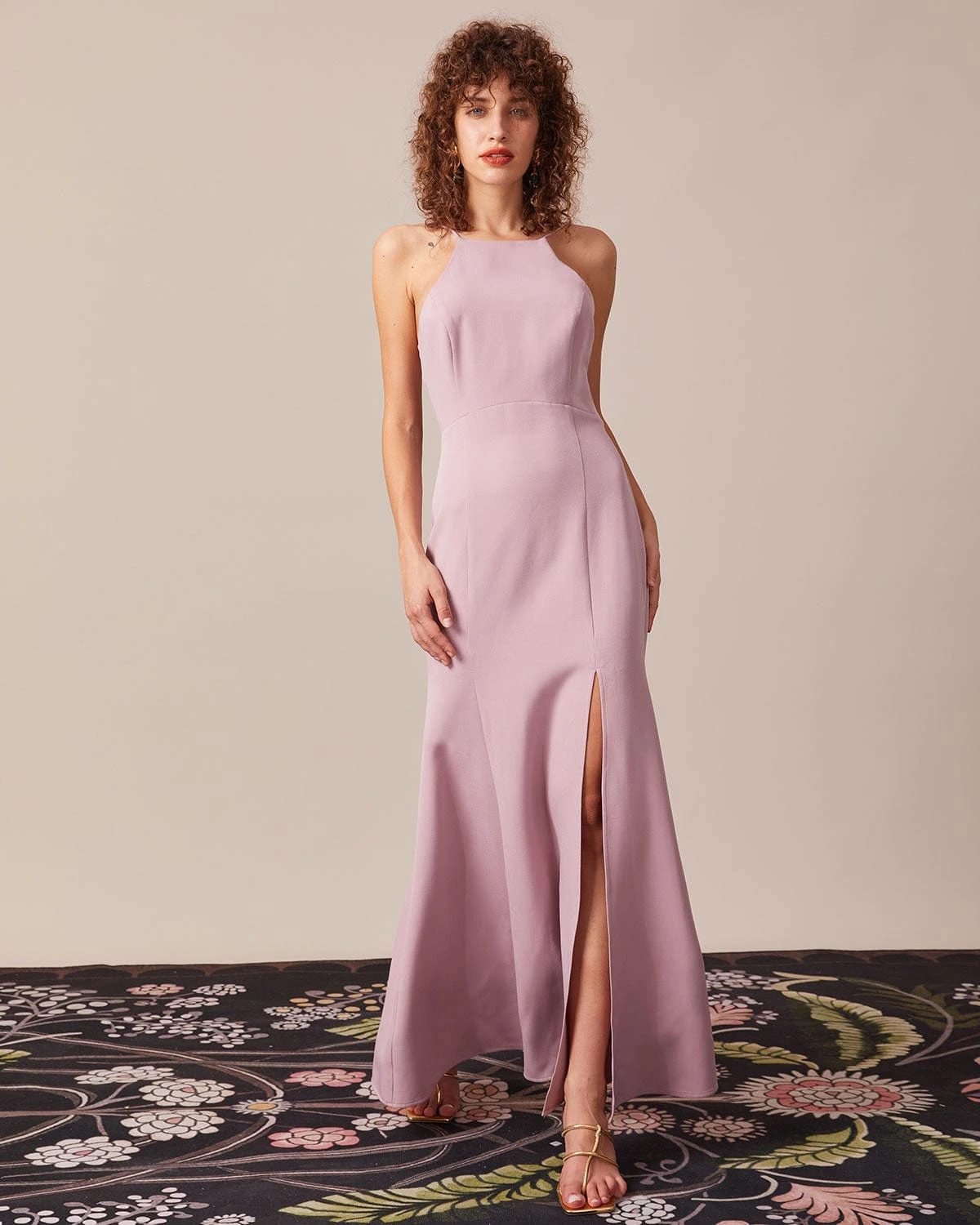 The Purple Cutout Back Mermaid Maxi Dress - Image 2