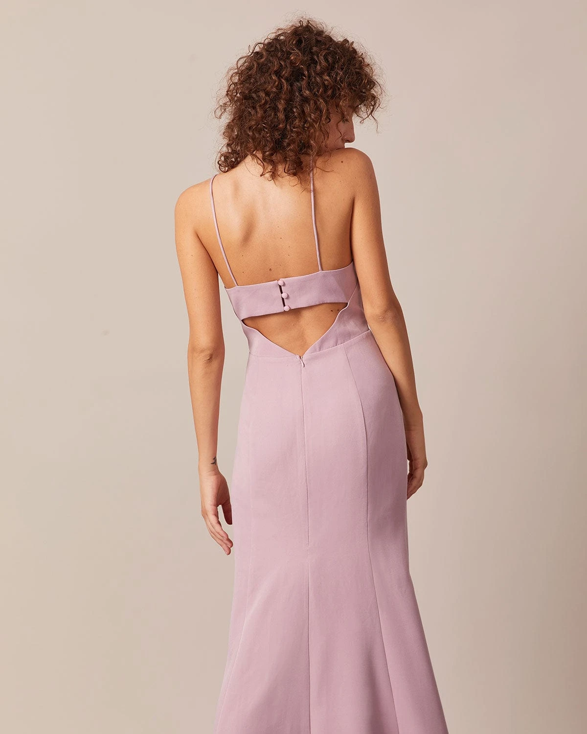 The Purple Cutout Back Mermaid Maxi Dress - Image 4