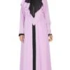 Women's Contrasted Black And Lavender Prayer Dress